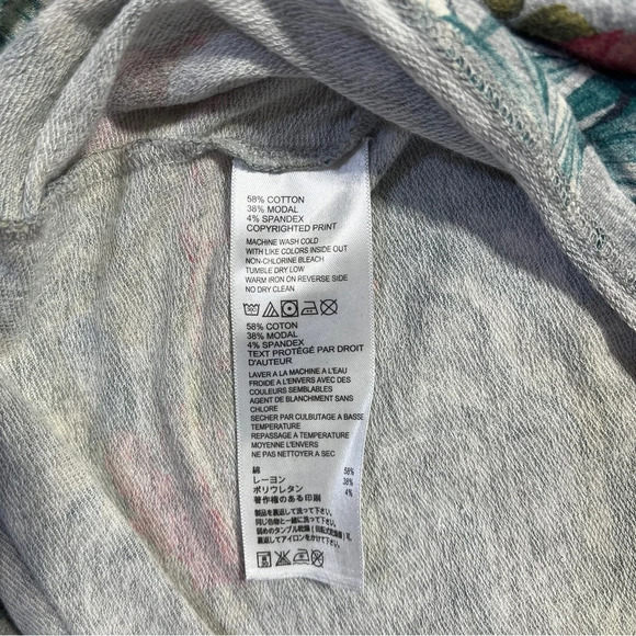 TOMMY BAHAMA Womens Partial Zip Front Pullover Athletic Top Gray Floral Size XS - Picture 4 of 8